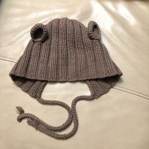 Baby knit bear ear hat